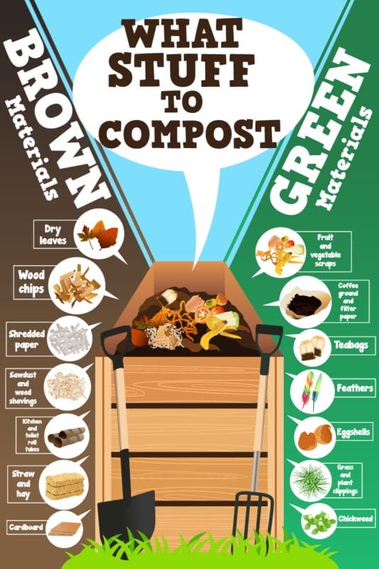 Get started composting to make 'black gold' for your garden 16 Composting chart