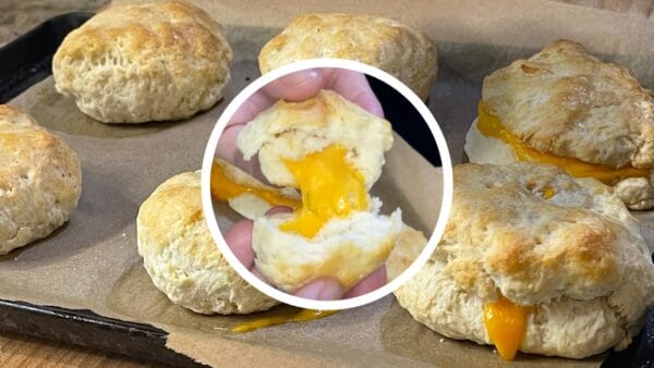 How to make Cheddar Biscuits! Best Ever & Easy — just 4 ingredients! - Oooey-gooey cheesy goodness! 3 Cheese Biscuits